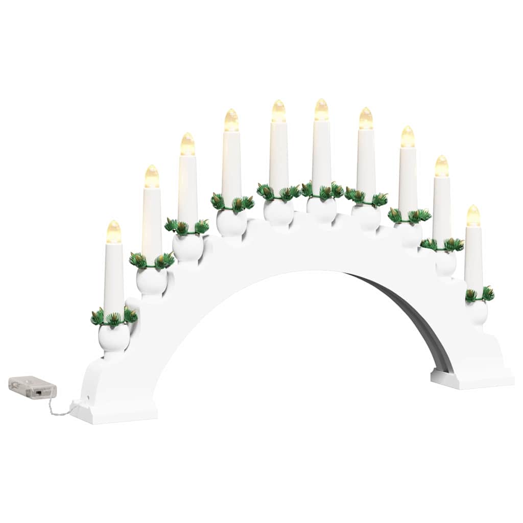 Julbåge med 10 LED-ljus LED-lampor Varmvit 47 x 5 x 29 cm
