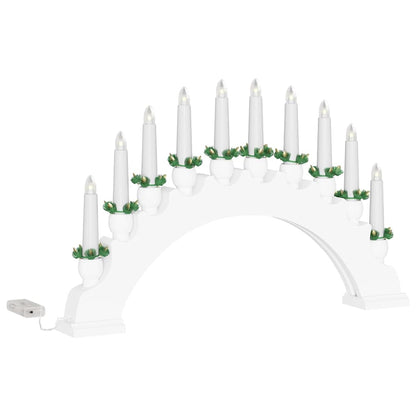 Julbåge med 10 LED-ljus LED-lampor Varmvit 47 x 5 x 29 cm