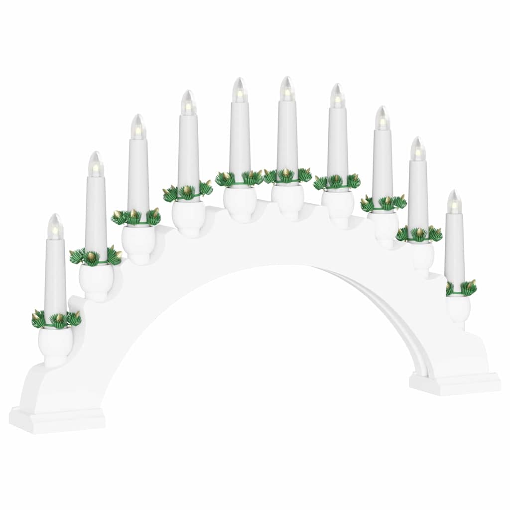 Julbåge med 10 LED-ljus LED-lampor Varmvit 47 x 5 x 29 cm