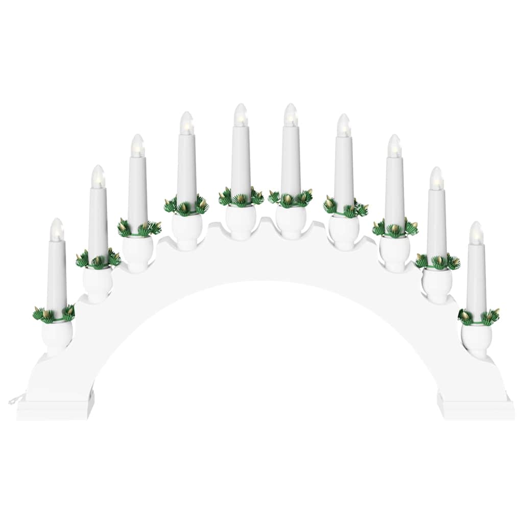 Julbåge med 10 LED-ljus LED-lampor Varmvit 47 x 5 x 29 cm