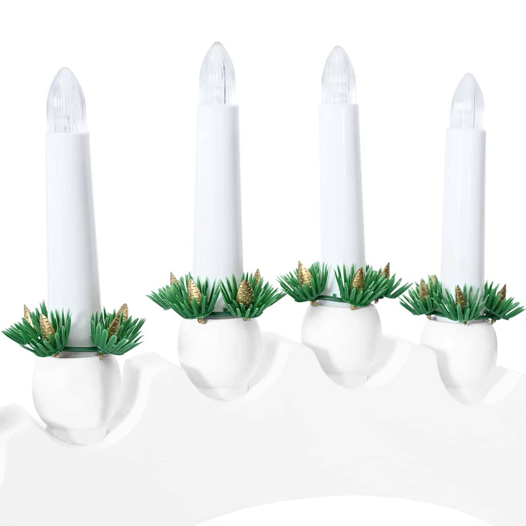 Julbåge med 10 LED-ljus 3 st LED-lampor Varmvit 47 x 5 x 29 cm