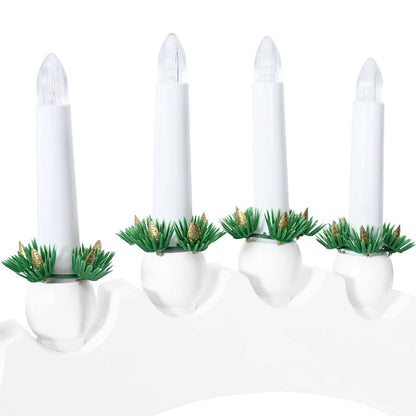 Julbåge med 10 LED-ljus 3 st LED-lampor Varmvit 47 x 5 x 29 cm