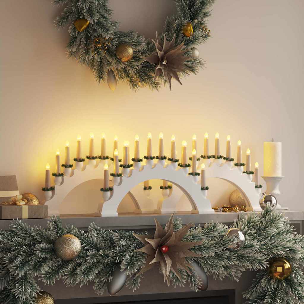 Julbåge med 10 LED-ljus 3 st LED-lampor Varmvit 47 x 5 x 29 cm