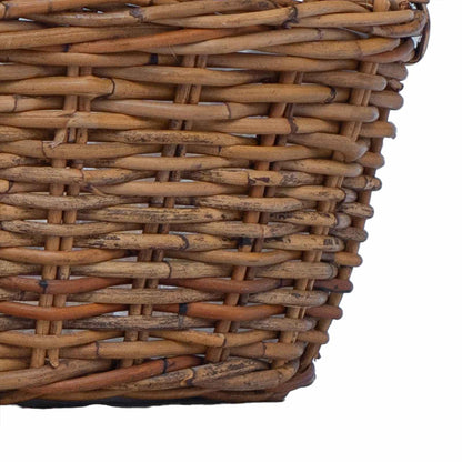 Planteringskorg med lagring 2 pcs Brun Lacak Rattan