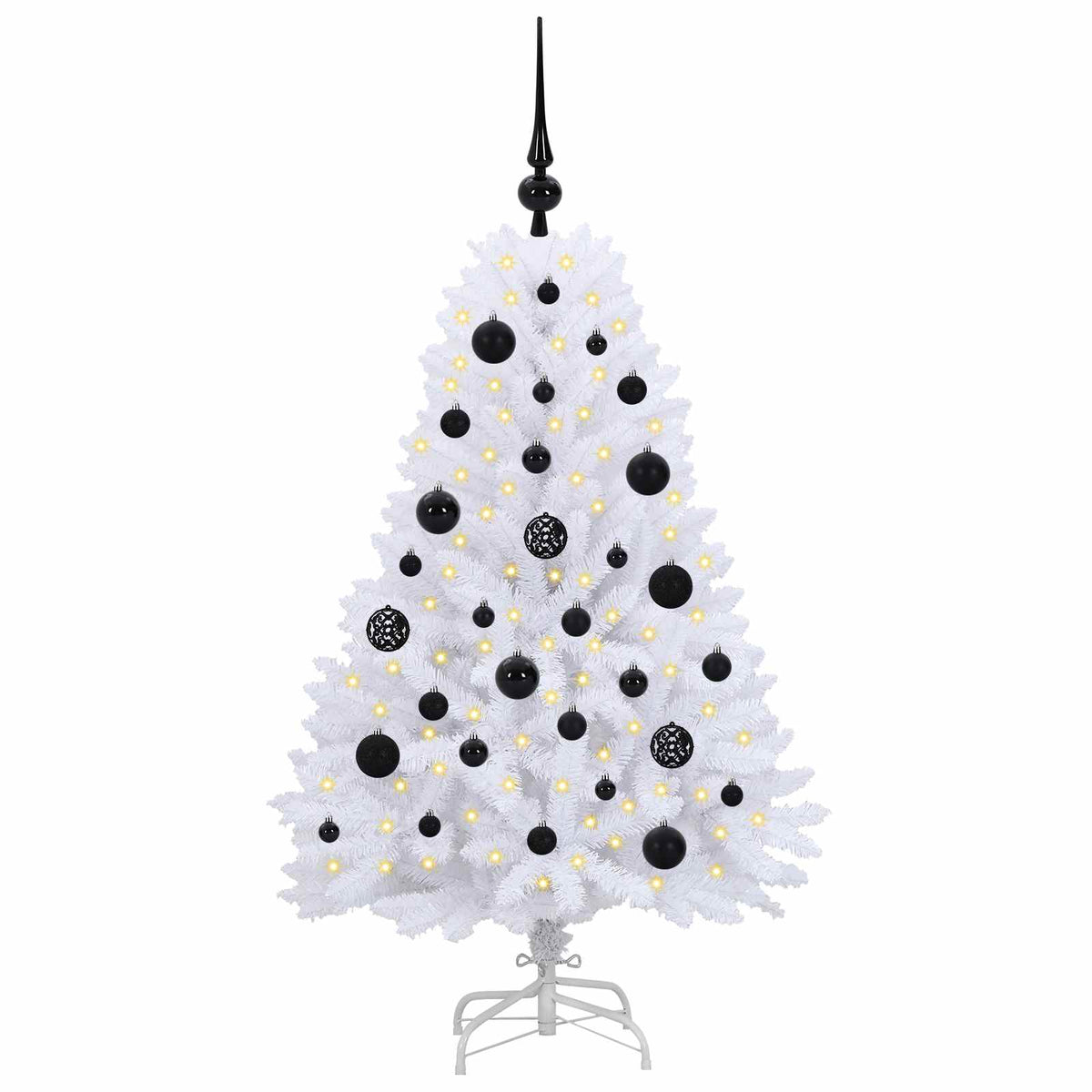 Plast Hingad Julgran Vit 120 cm PVC och stål