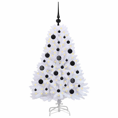 Plast Hingad Julgran Vit 120 cm PVC och stål