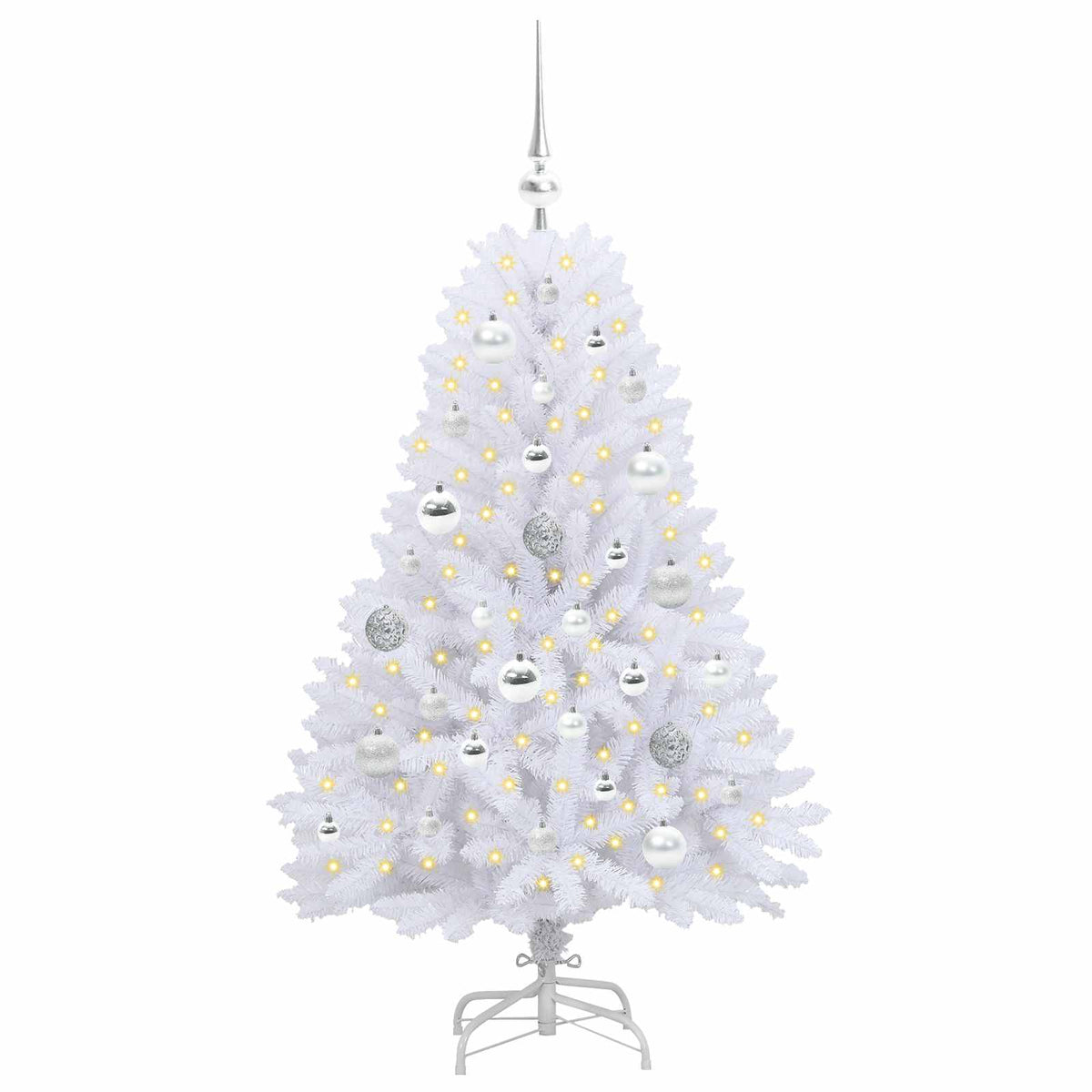 Plast Hingad Julgran Vit 120 cm PVC och stål