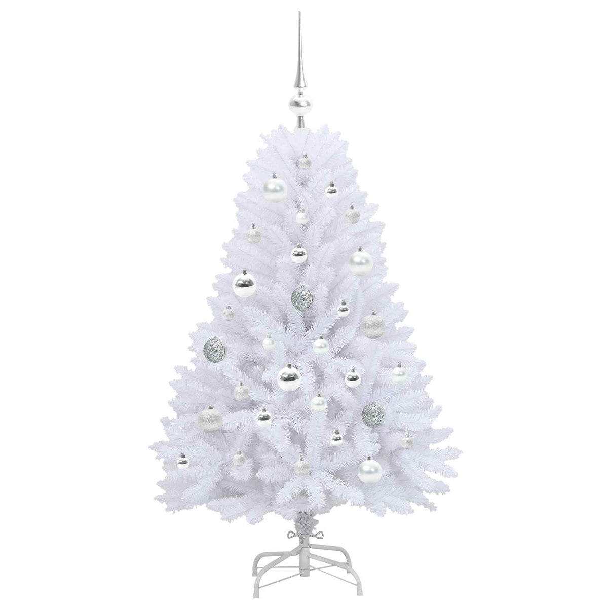 Plast Hingad Julgran Vit 120 cm PVC och stål