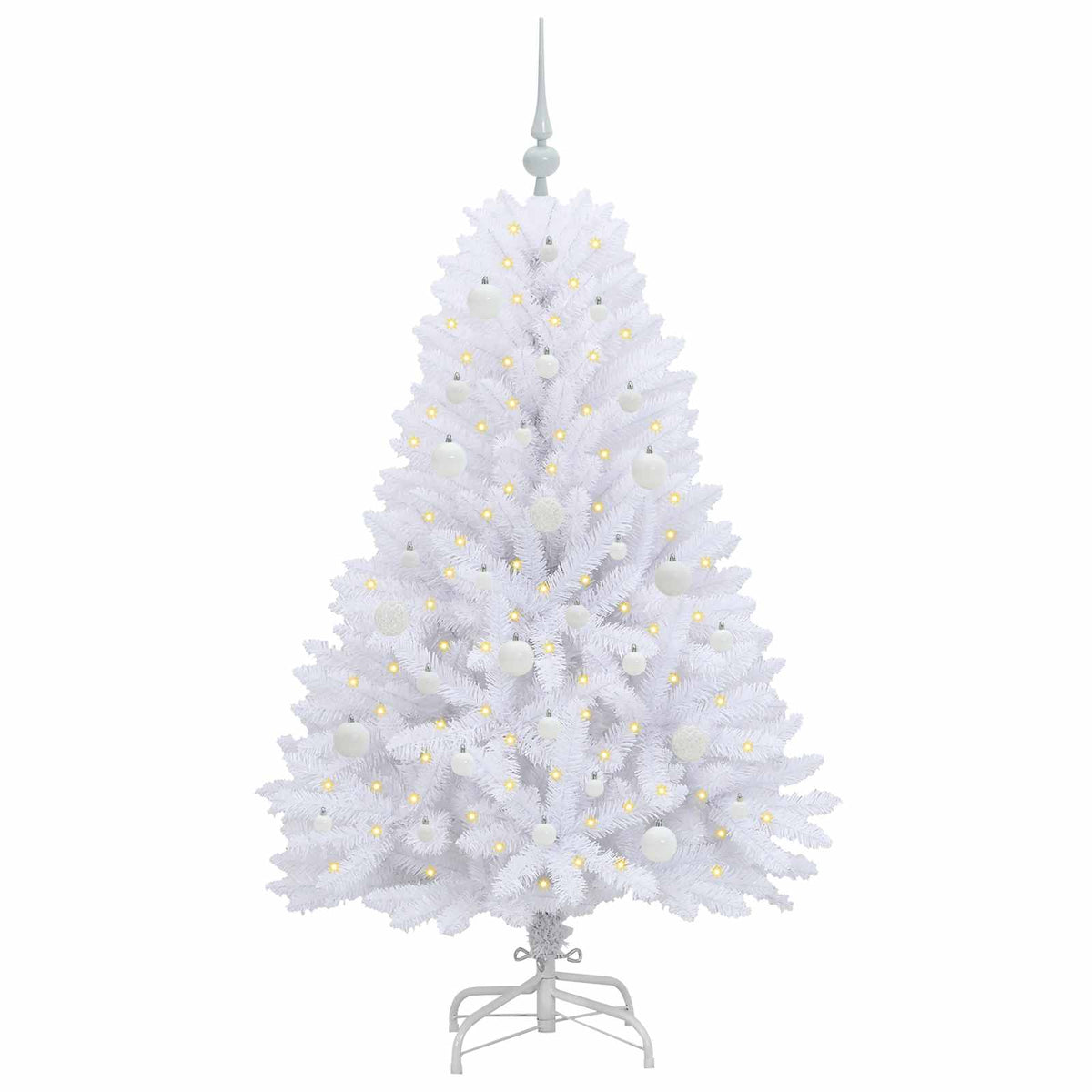 Plast Hingad Julgran Vit 150 cm PVC och stål