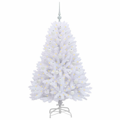 Plast Hingad Julgran Vit 150 cm PVC och stål