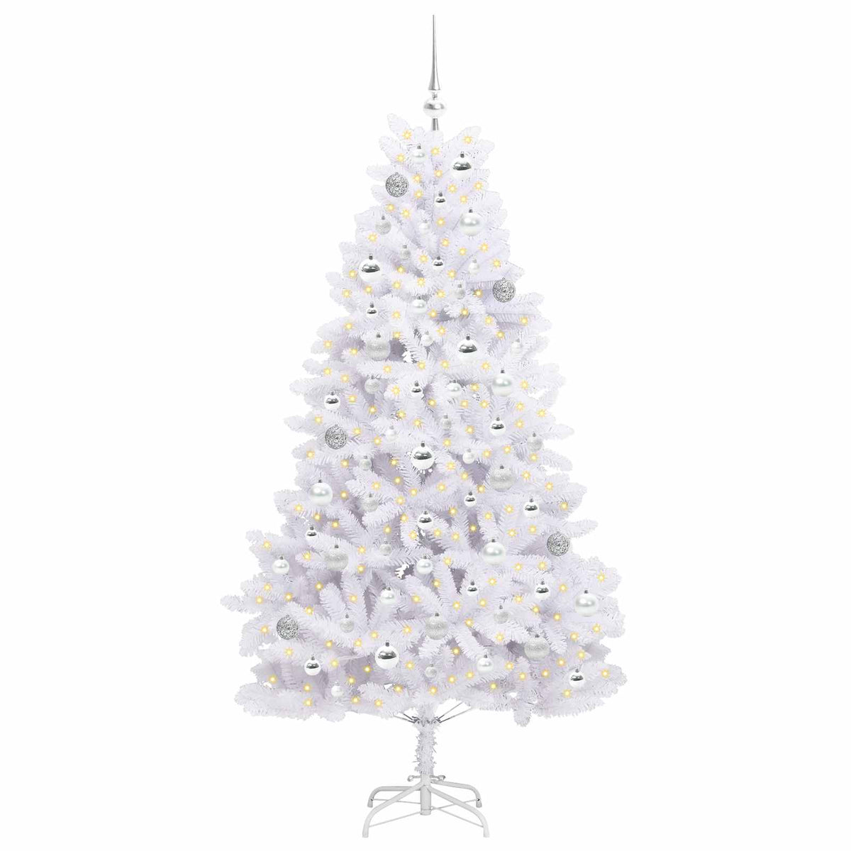 Plast Hingad Julgran Vit 180 cm PVC och stål