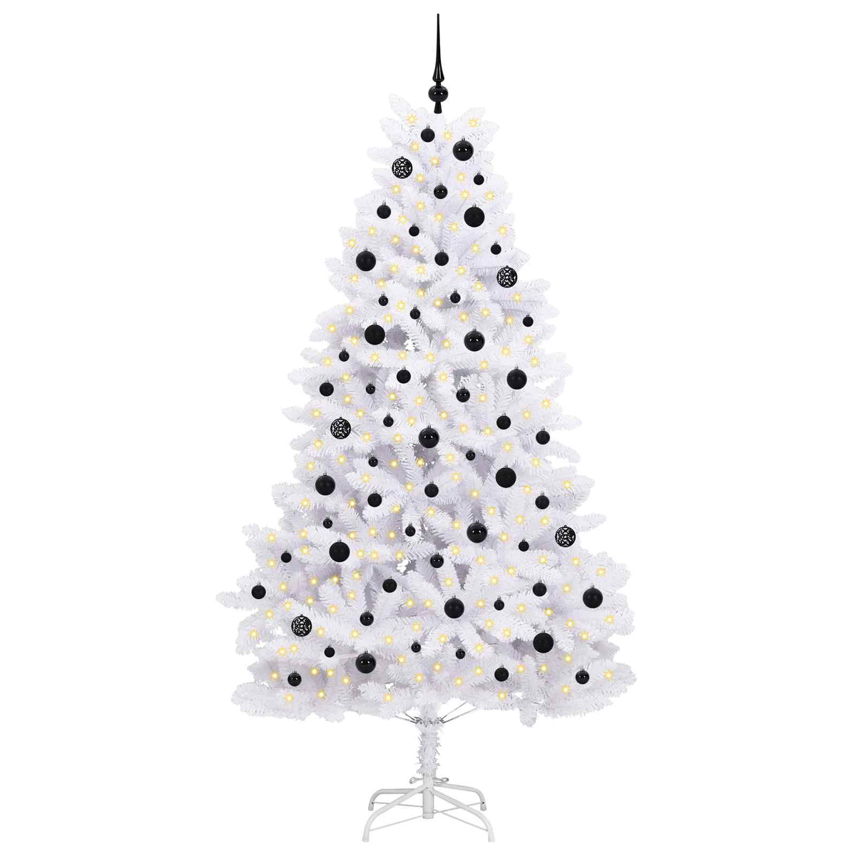 Plast Hingad Julgran Vit 210 cm PVC och stål