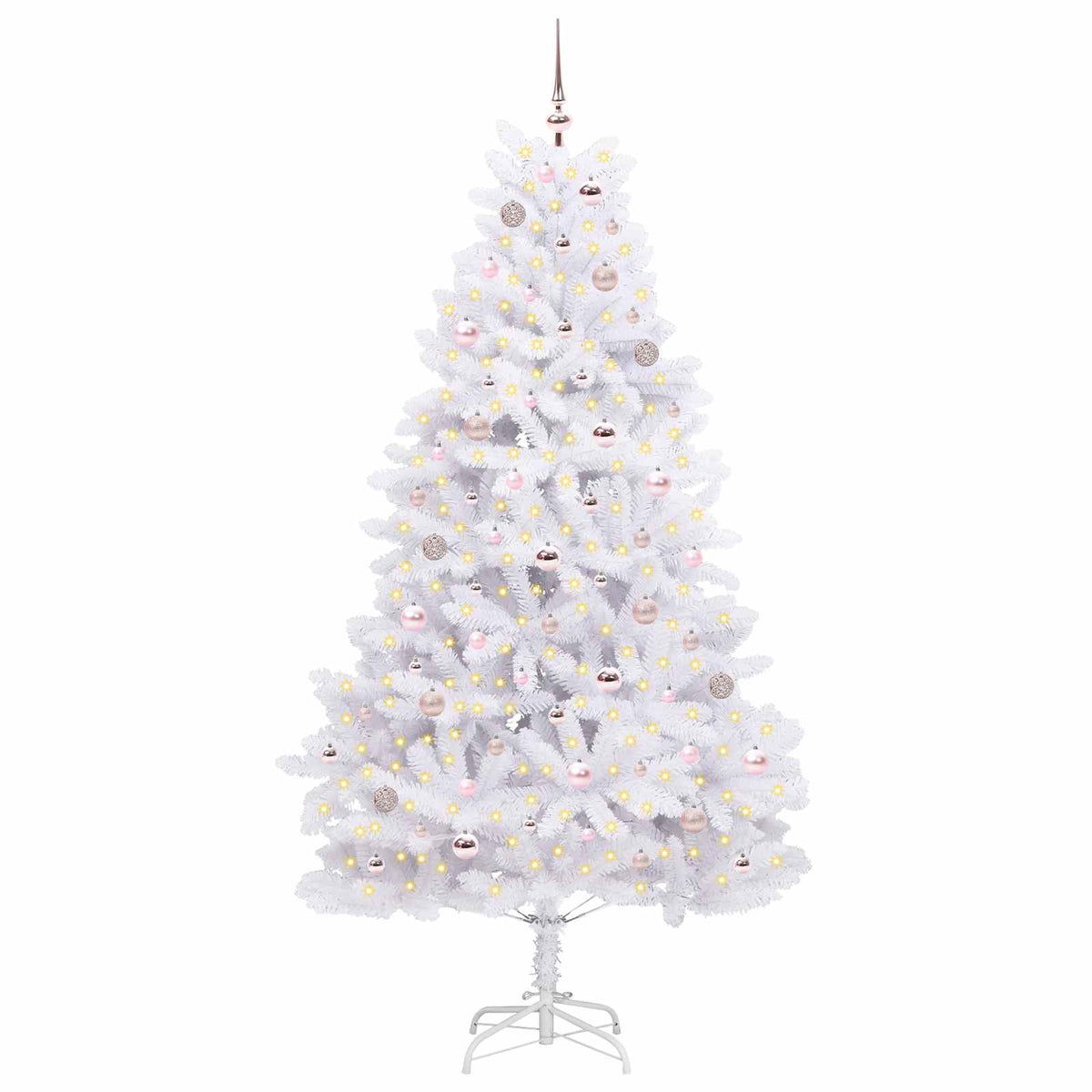 Plast Hingad Julgran Vit 210 cm PVC och stål