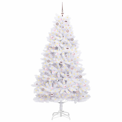 Plast Hingad Julgran Vit 210 cm PVC och stål