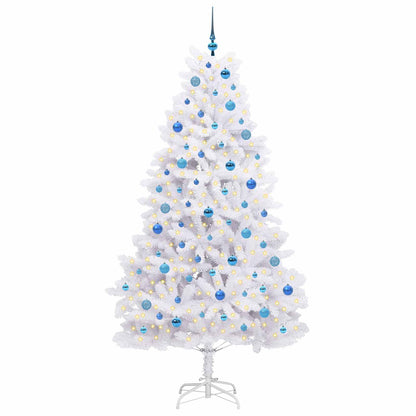 Plast Hingad Julgran Vit 210 cm PVC och stål