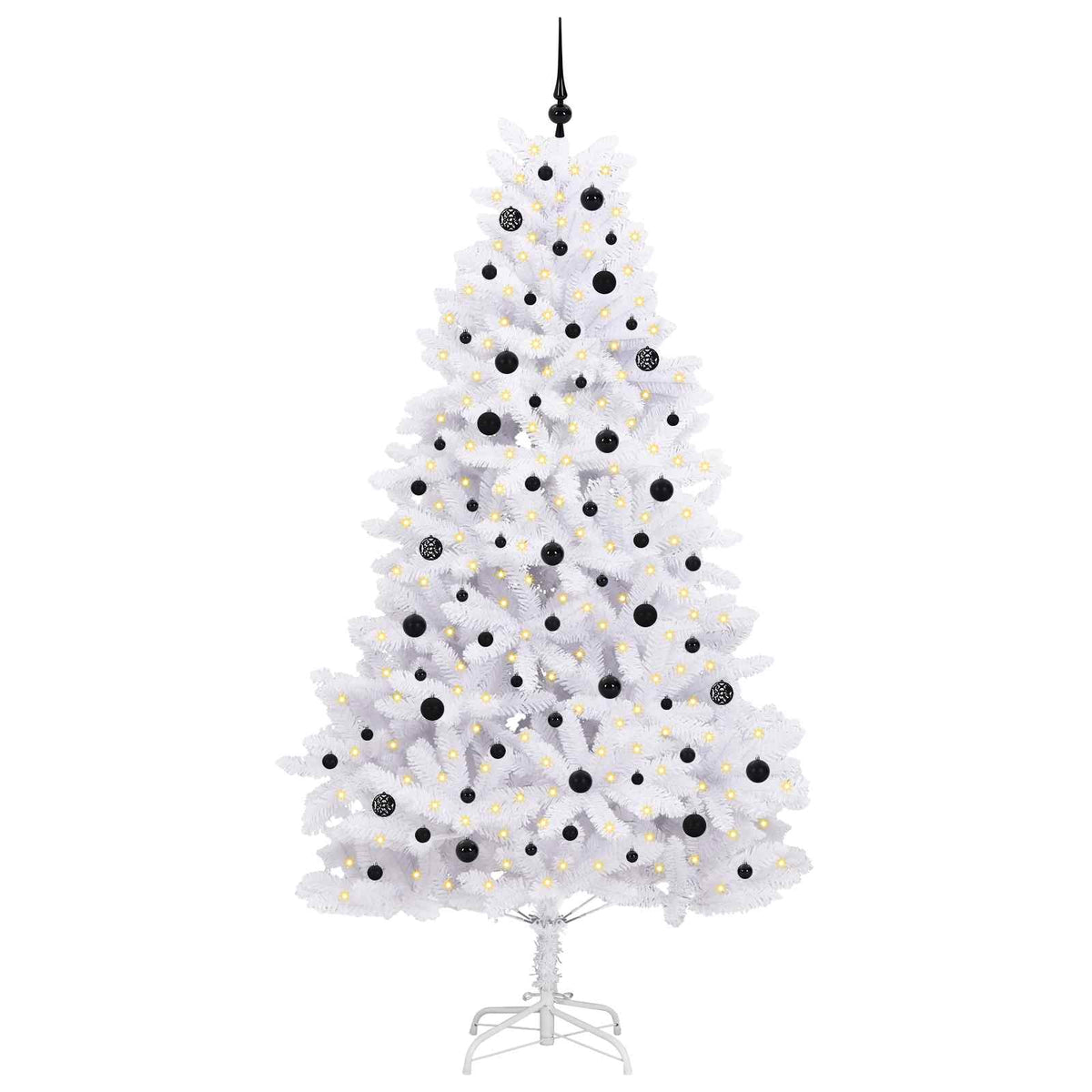 Plast Hingad Julgran Vit 240 cm PVC och stål