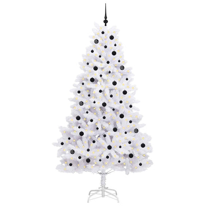 Plast Hingad Julgran Vit 240 cm PVC och stål