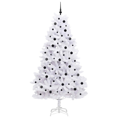 Plast Hingad Julgran Vit 240 cm PVC och stål