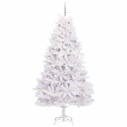 Plast Hingad Julgran Vit 240 cm PVC och stål