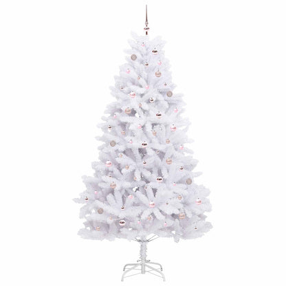Plast Hingad Julgran Vit 240 cm PVC och stål