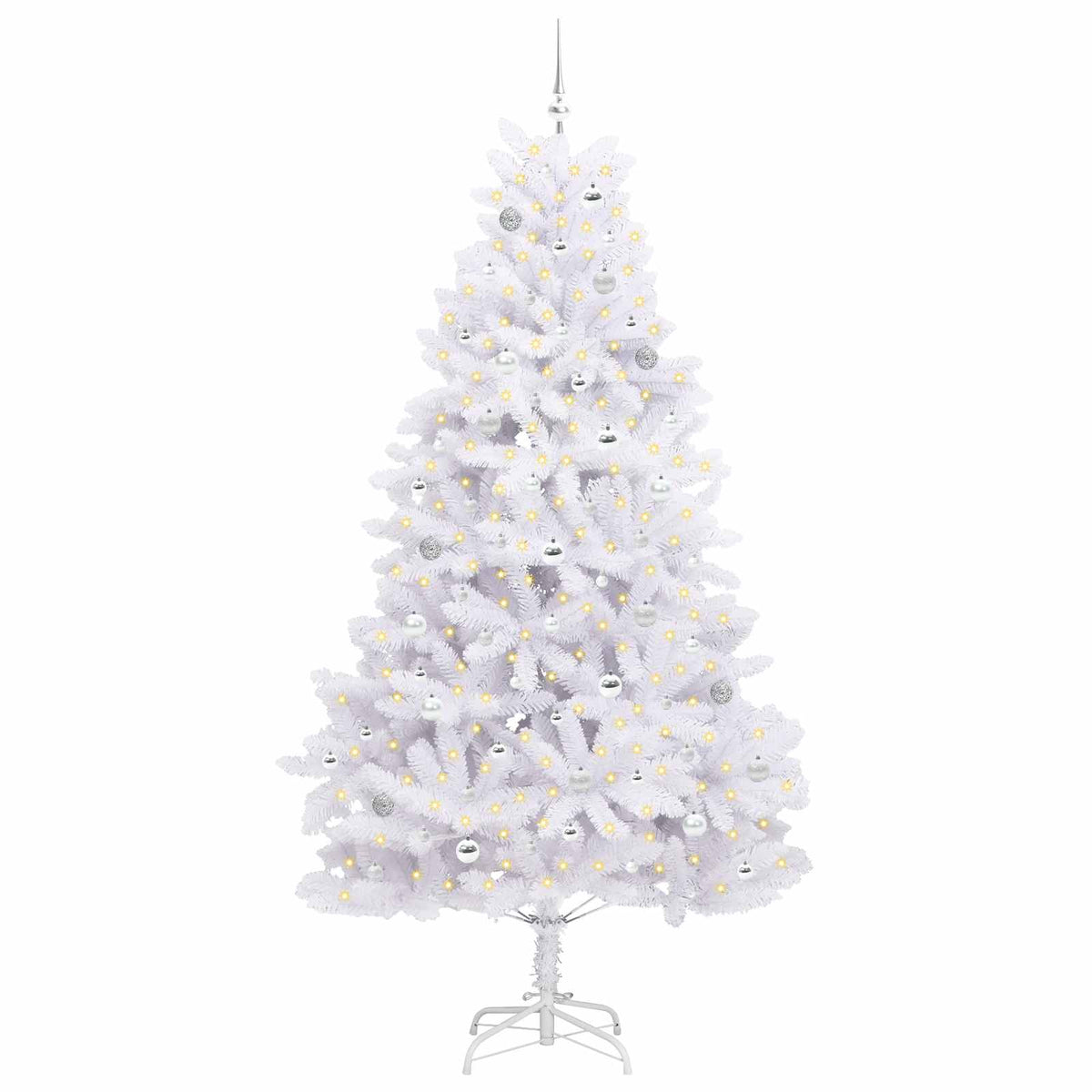 Plast Hingad Julgran Vit 240 cm PVC och stål