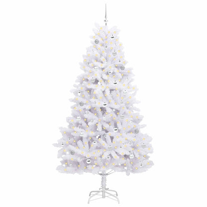 Plast Hingad Julgran Vit 240 cm PVC och stål