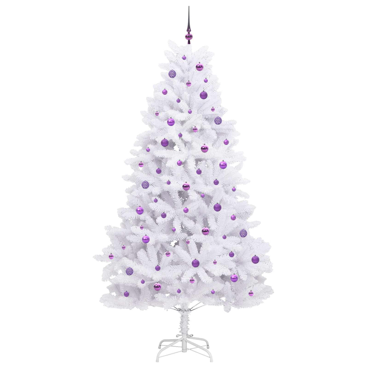 Plast Hingad Julgran Vit 240 cm PVC och stål