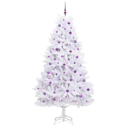 Plast Hingad Julgran Vit 240 cm PVC och stål