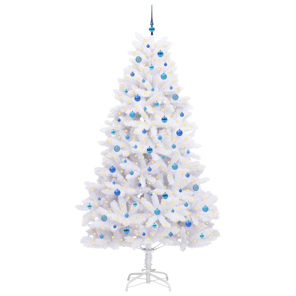 Plast Hingad Julgran Vit 240 cm PVC och stål
