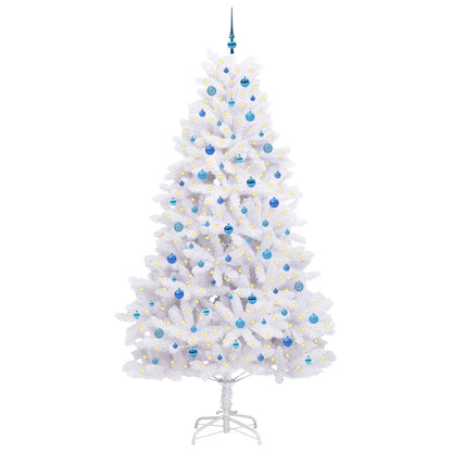 Plast Hingad Julgran Vit 240 cm PVC och stål