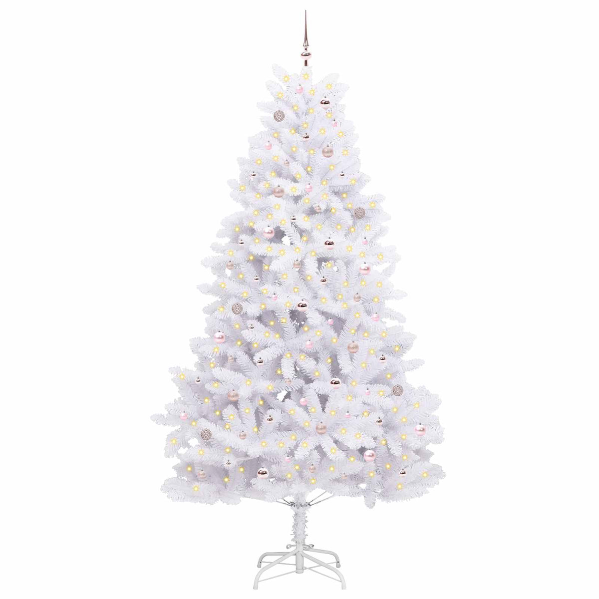 Plast Hingad Julgran Vit 270 cm PVC och stål