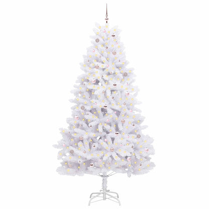 Plast Hingad Julgran Vit 270 cm PVC och stål