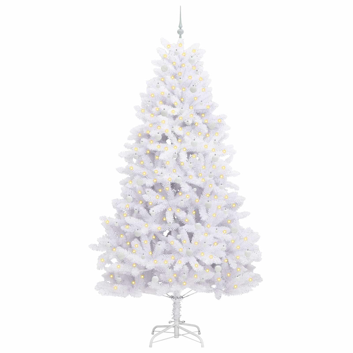 Plast Hingad Julgran Vit 270 cm PVC och stål