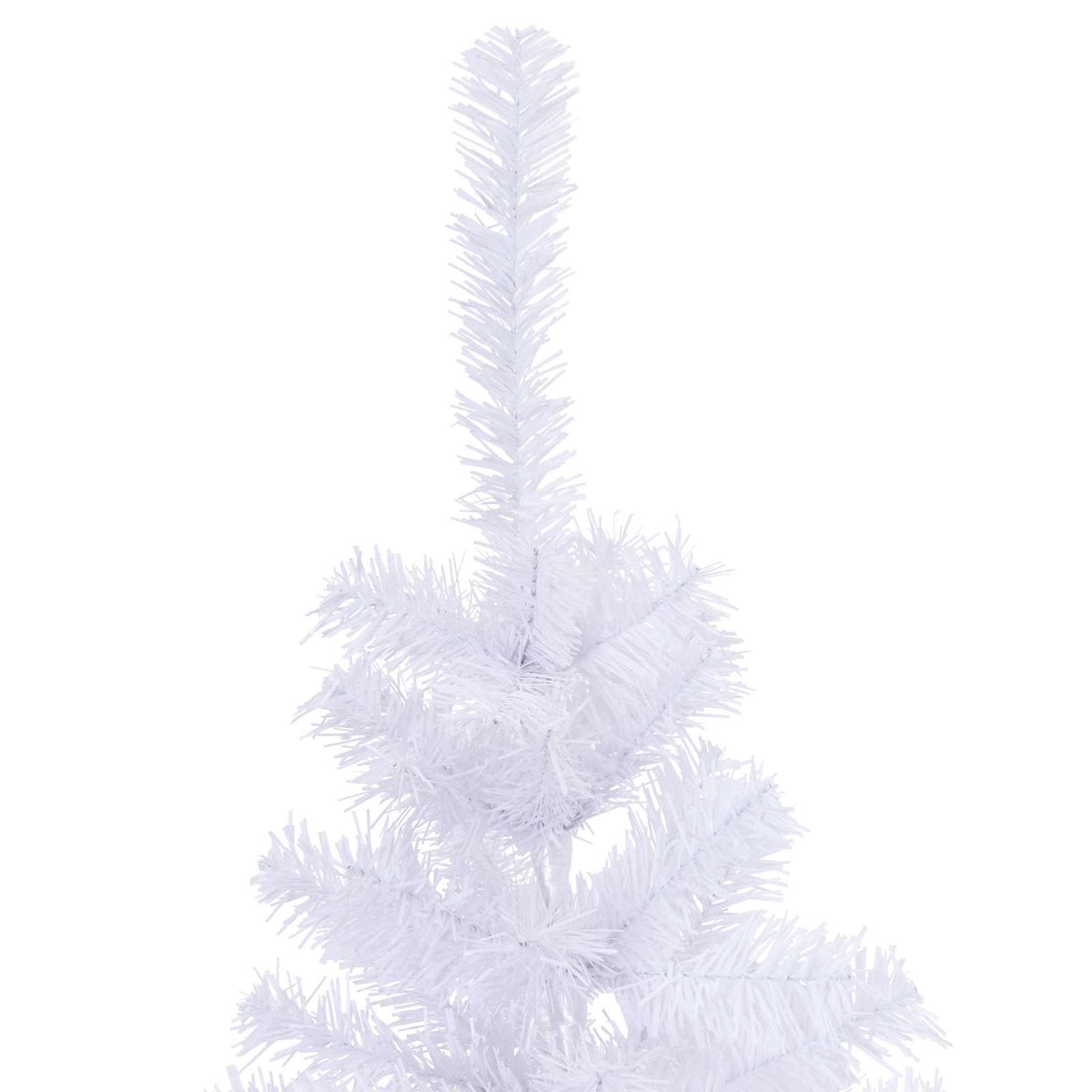 Konstgjord julgran med 150 LED-lampor Vit 120 cm PVC och Stål