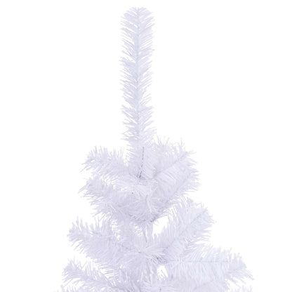 Konstgjord julgran med 150 LED-lampor Vit 150 cm PVC och Stål