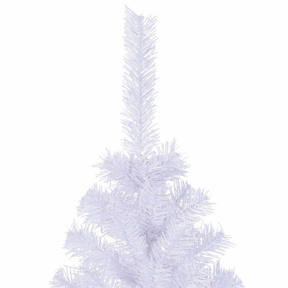Konstgjord julgran med 300 LED-lampor Vit 180 cm PVC och stål