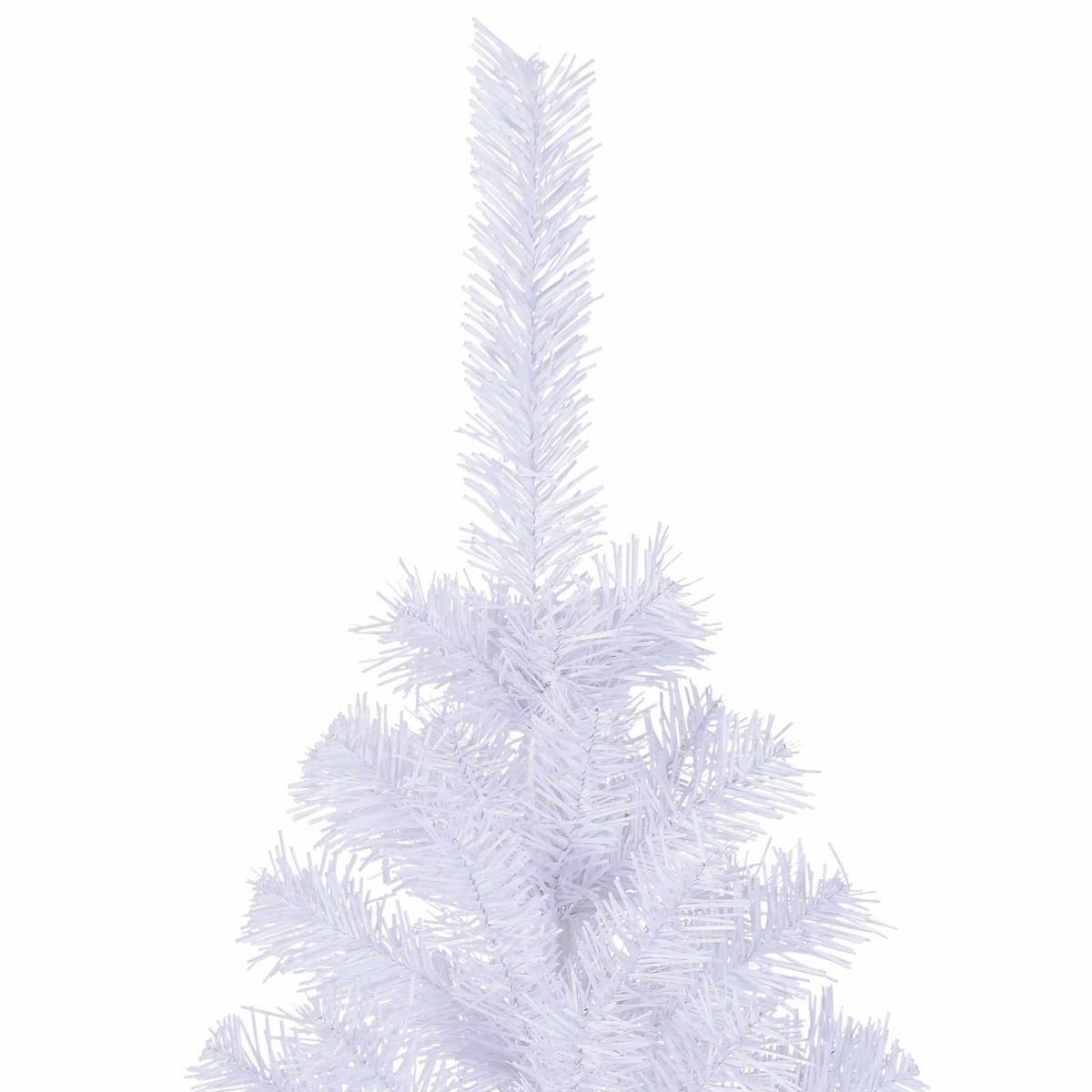 Konstgjord julgran med 300 LED-lampor Vit 210 cm PVC och stål