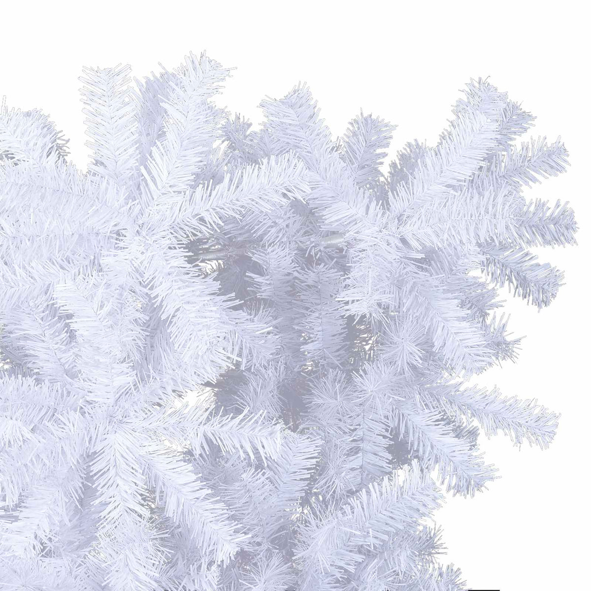 Konstgjord julgran med 150 LED-lampor Vit 120 cm PVC och stål