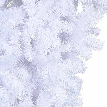 Konstgjord julgran med 150 LED-lampor Vit 120 cm PVC och Stål