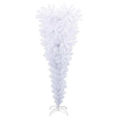 Konstgjord julgran med 150 LED-lampor Vit 120 cm PVC och Stål