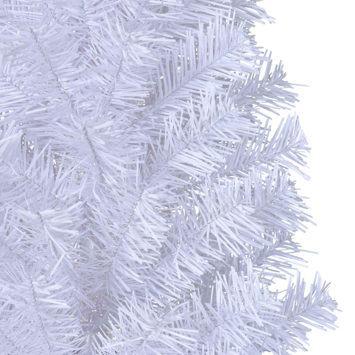 Konstgjord julgran med 300 LED-lampor Vit 240 cm PVC och stål