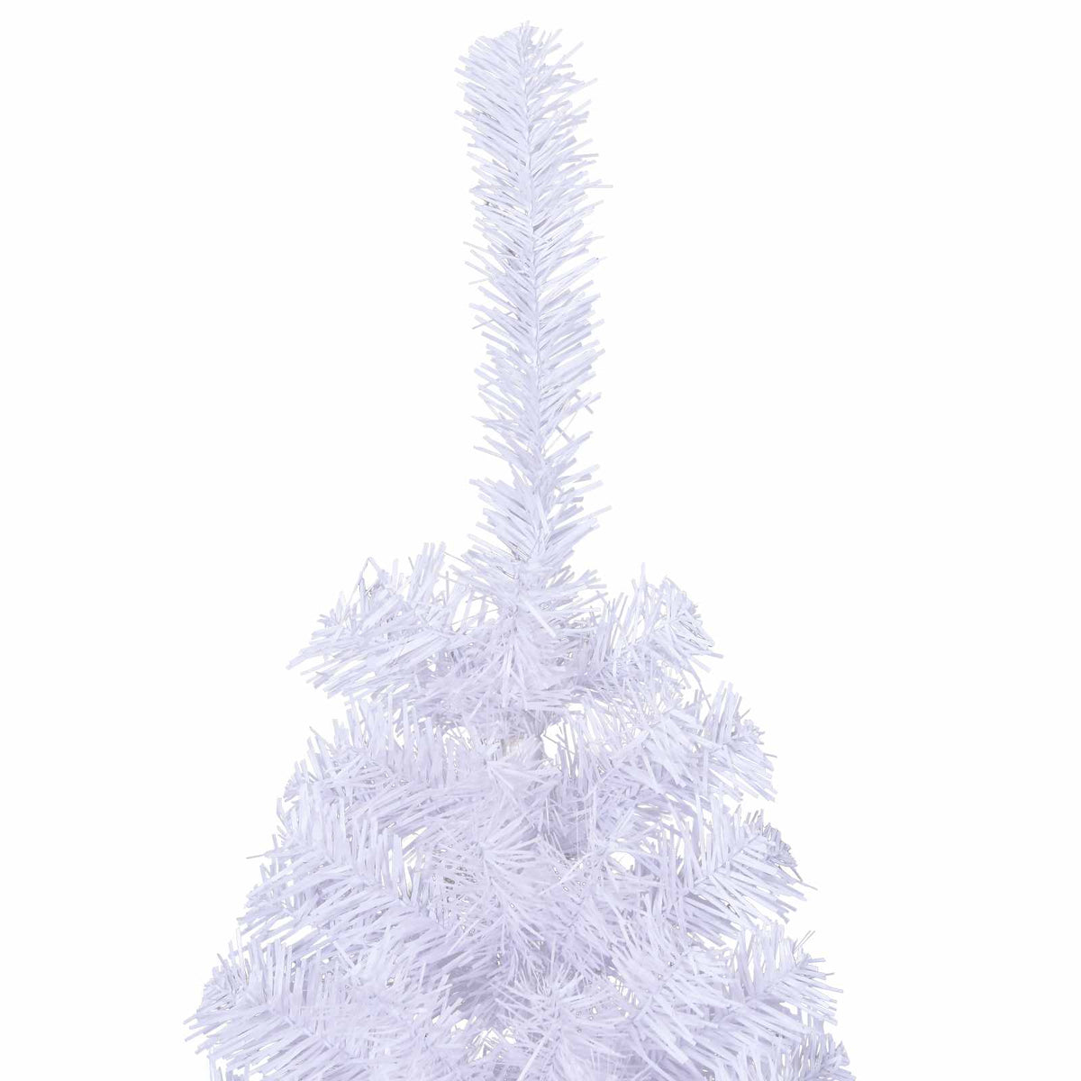 Konstgjord julgran med 150 LED-lampor Vit 150 cm PVC och stål