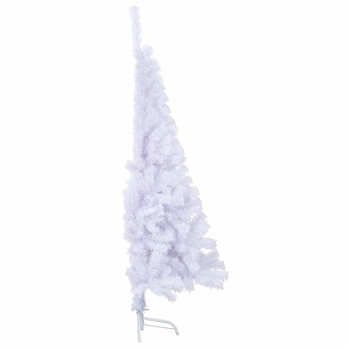 Konstgjord julgran med 150 LED-lampor Vit 150 cm PVC och stål