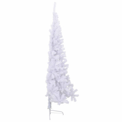Konstgjord julgran med 300 LED-lampor Vit 210 cm PVC och stål
