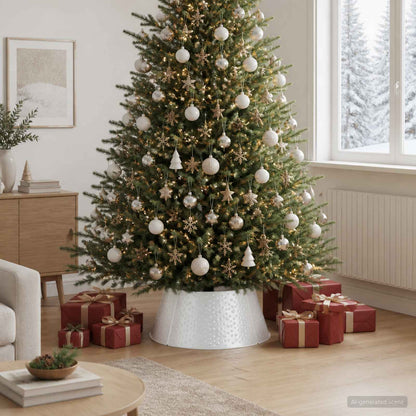 Julgranskrage Kegelformad Vit Ø 62 x 25 cm Stål
