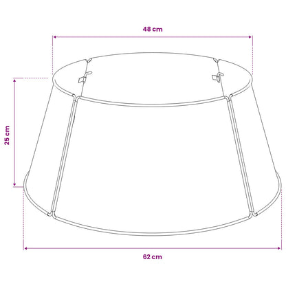 Julgranskrage Kegelformad Vit Ø 62 x 25 cm Stål