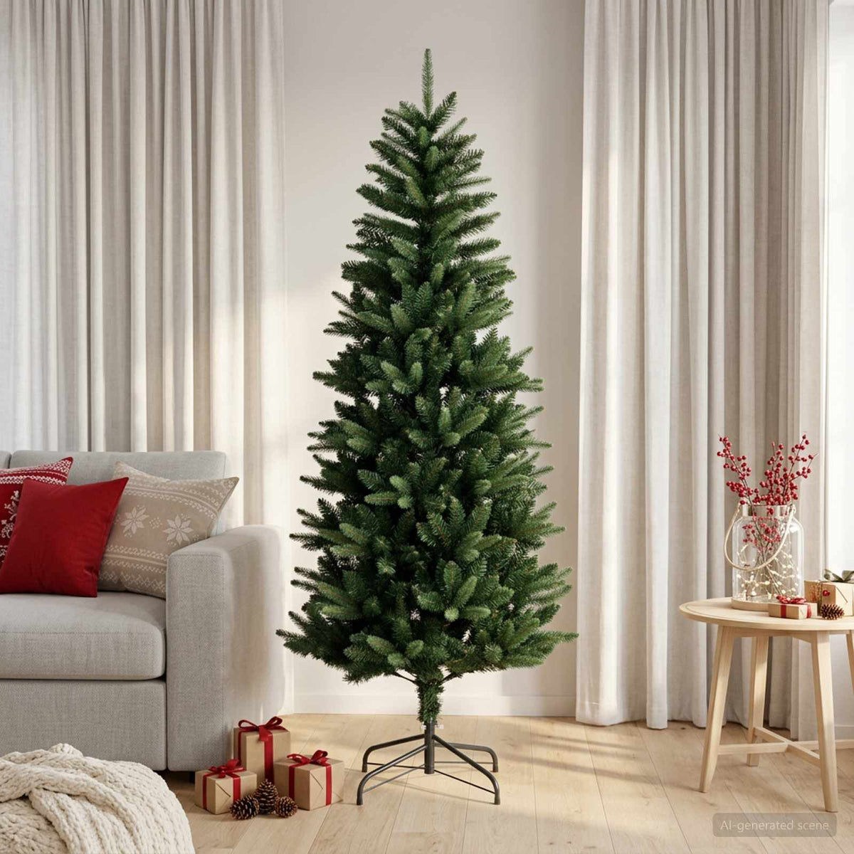 Artificial Hinged Christmas Tree 120 cm PE och PVC Grön