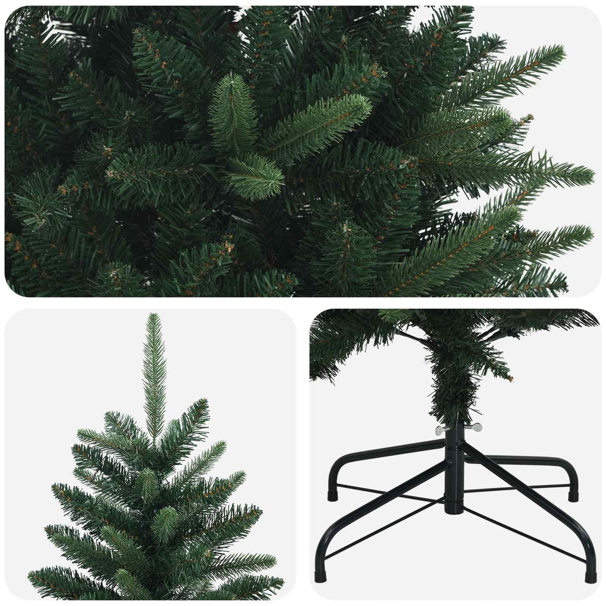 Artificial Hinged Christmas Tree 150 cm PE och PVC Grön