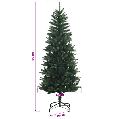 Artificial Hinged Christmas Tree 150 cm PE och PVC Grön