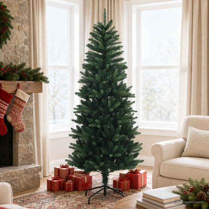 Artificial Hinged Christmas Tree 180 cm PE och PVC Grön